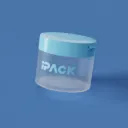  300g Unique Wide Mouth Flip Top Cotton Pad Jar Empty Toner Pad Jar with Tweezers Ø83