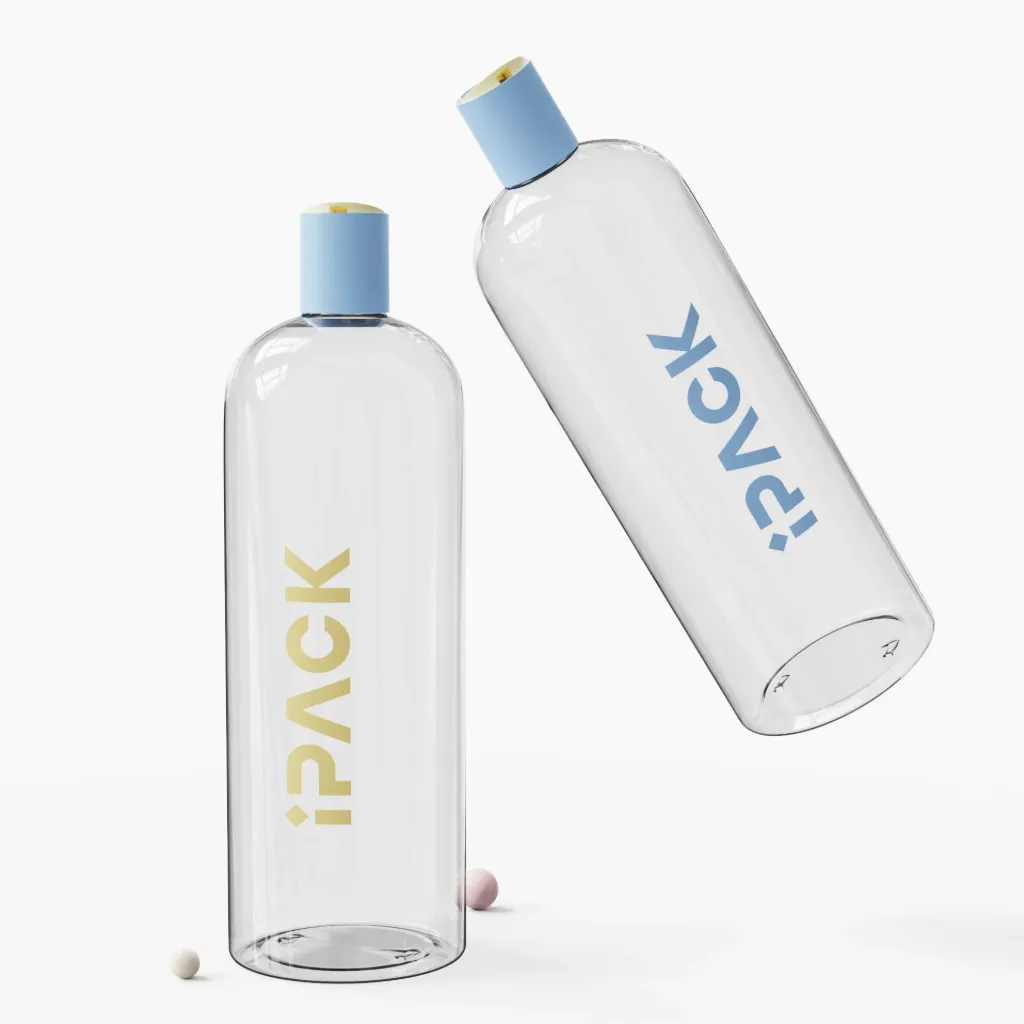 1000ml Transparent PET Shampoo Plastic Bottle
