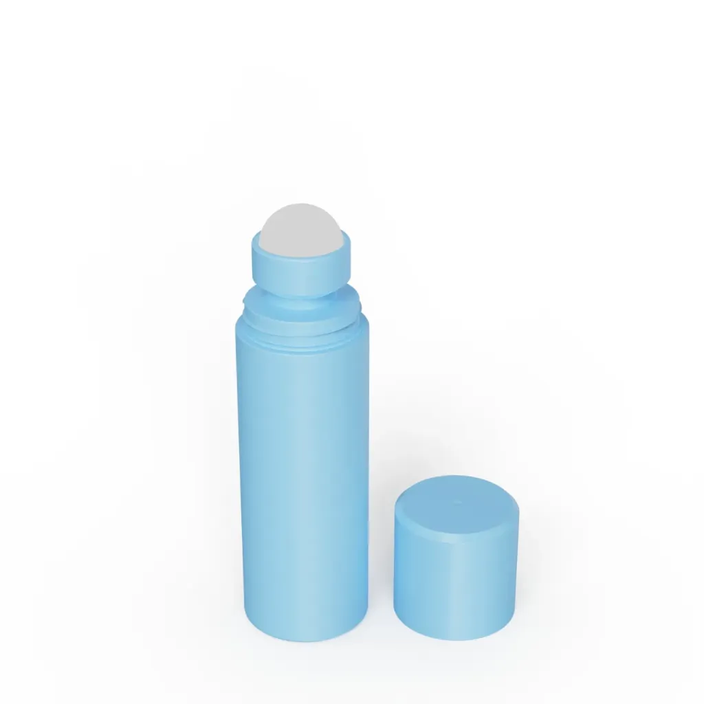 Botella portátil de plástico vacía de 100 ml con roll-on de PP